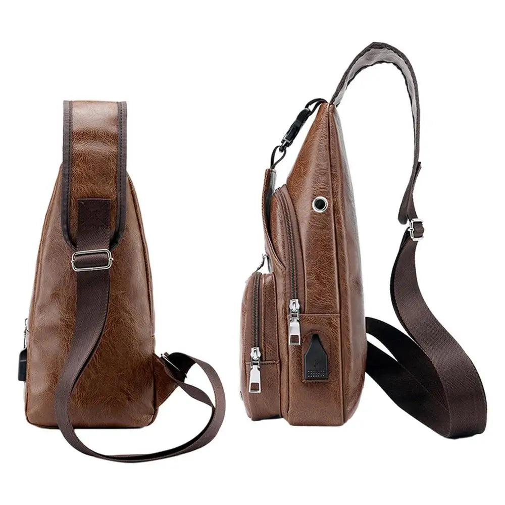 Bolsa Transversal em Couro Italy