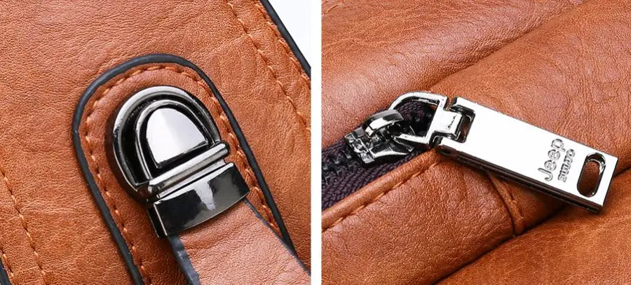 Mochila Transversal de Couro Classic Jeep