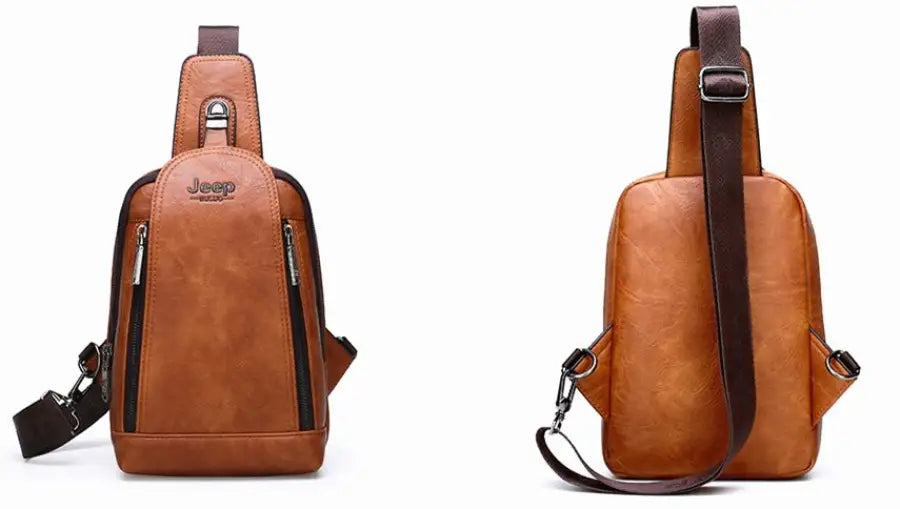 Mochila Transversal de Couro Classic Jeep