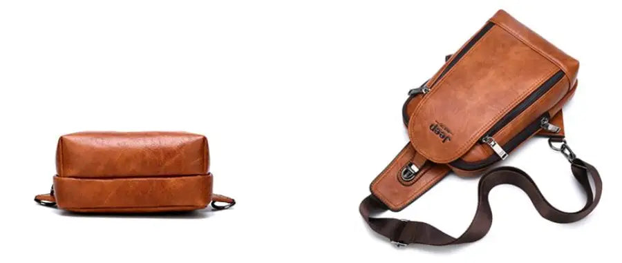 Mochila Transversal de Couro Classic Jeep