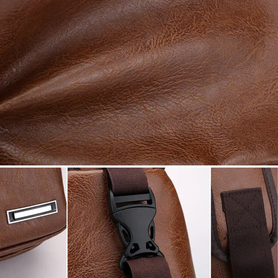 Bolsa Transversal em Couro Italy