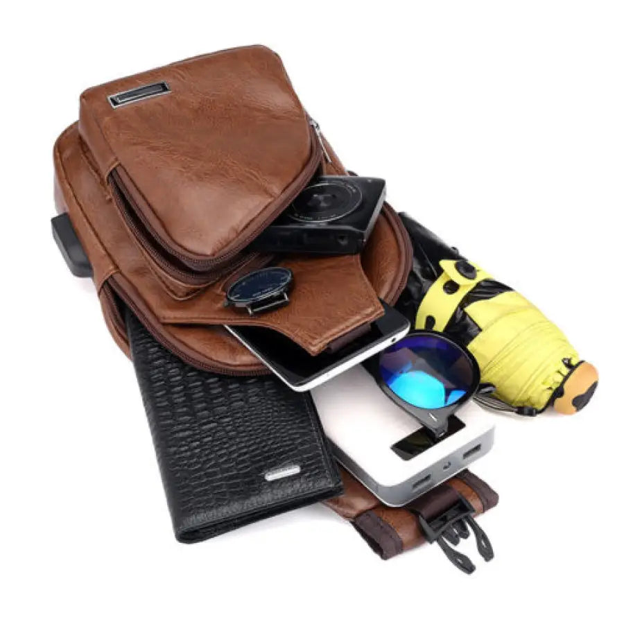 Bolsa Transversal em Couro Italy