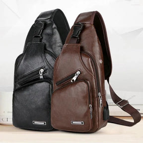 Bolsa Transversal em Couro Italy