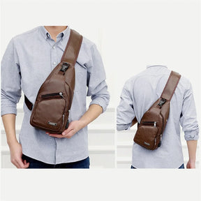 Bolsa Transversal em Couro Italy