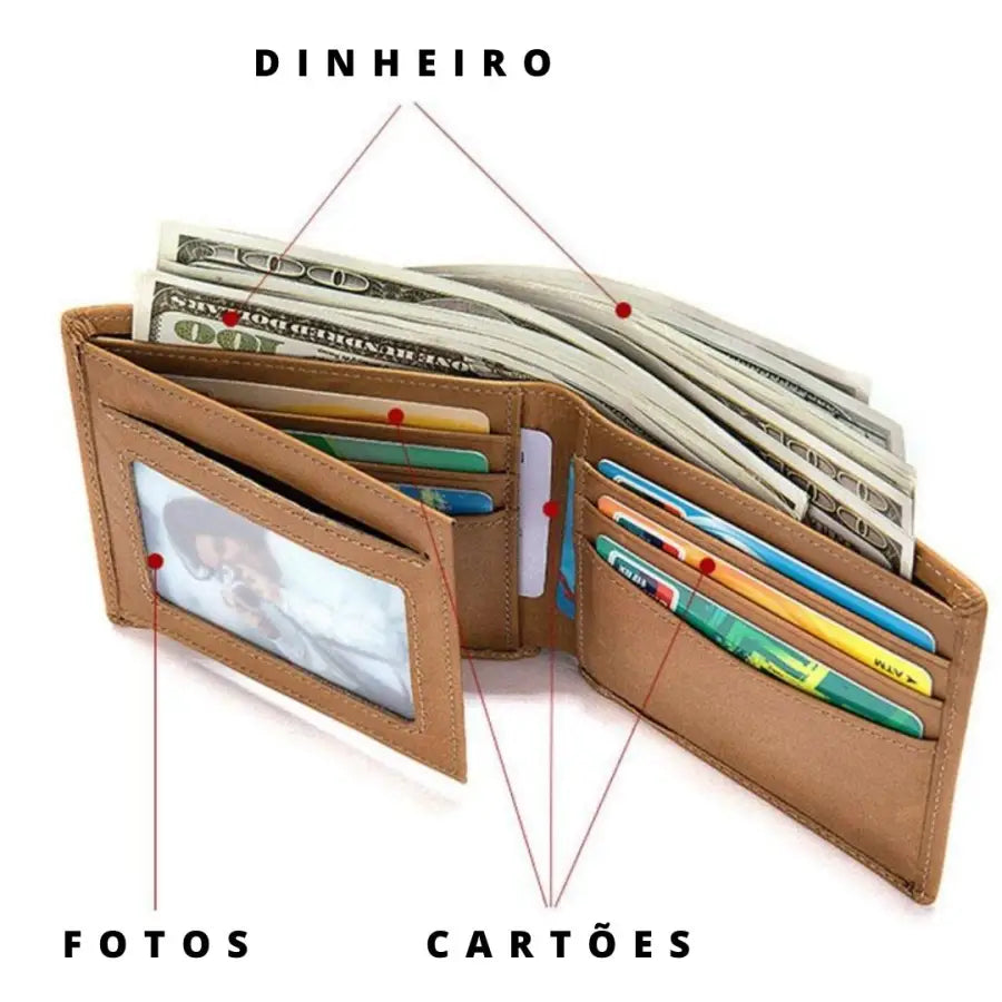 Carteira Brasil Gabana Masculina Compacta BG115