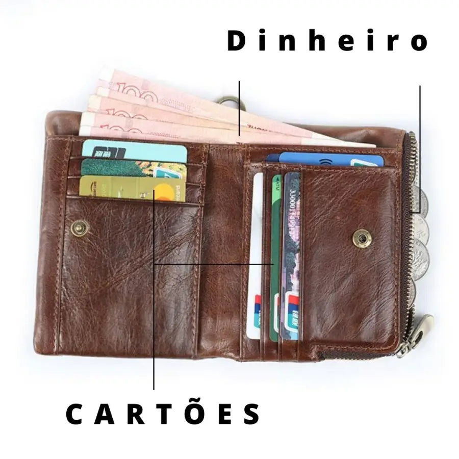 Carteira Brasil Gabana Masculina Compacta BG121