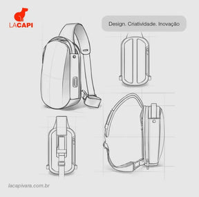 Mochila Brasil Gabana Masculina Compacta BG003